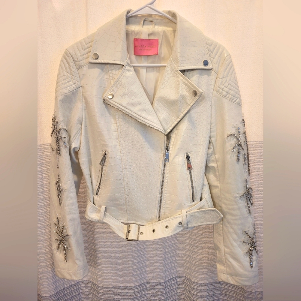 White leather jacket
